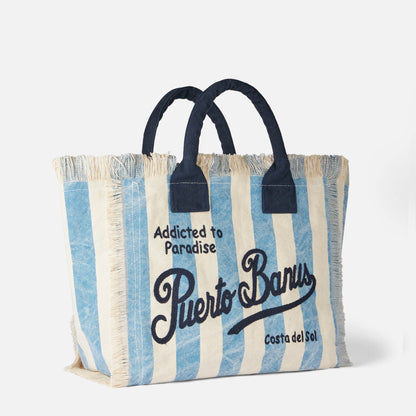 Vanity canvas shoulder bag with Puerto Banus print - MC2 Saint Barth