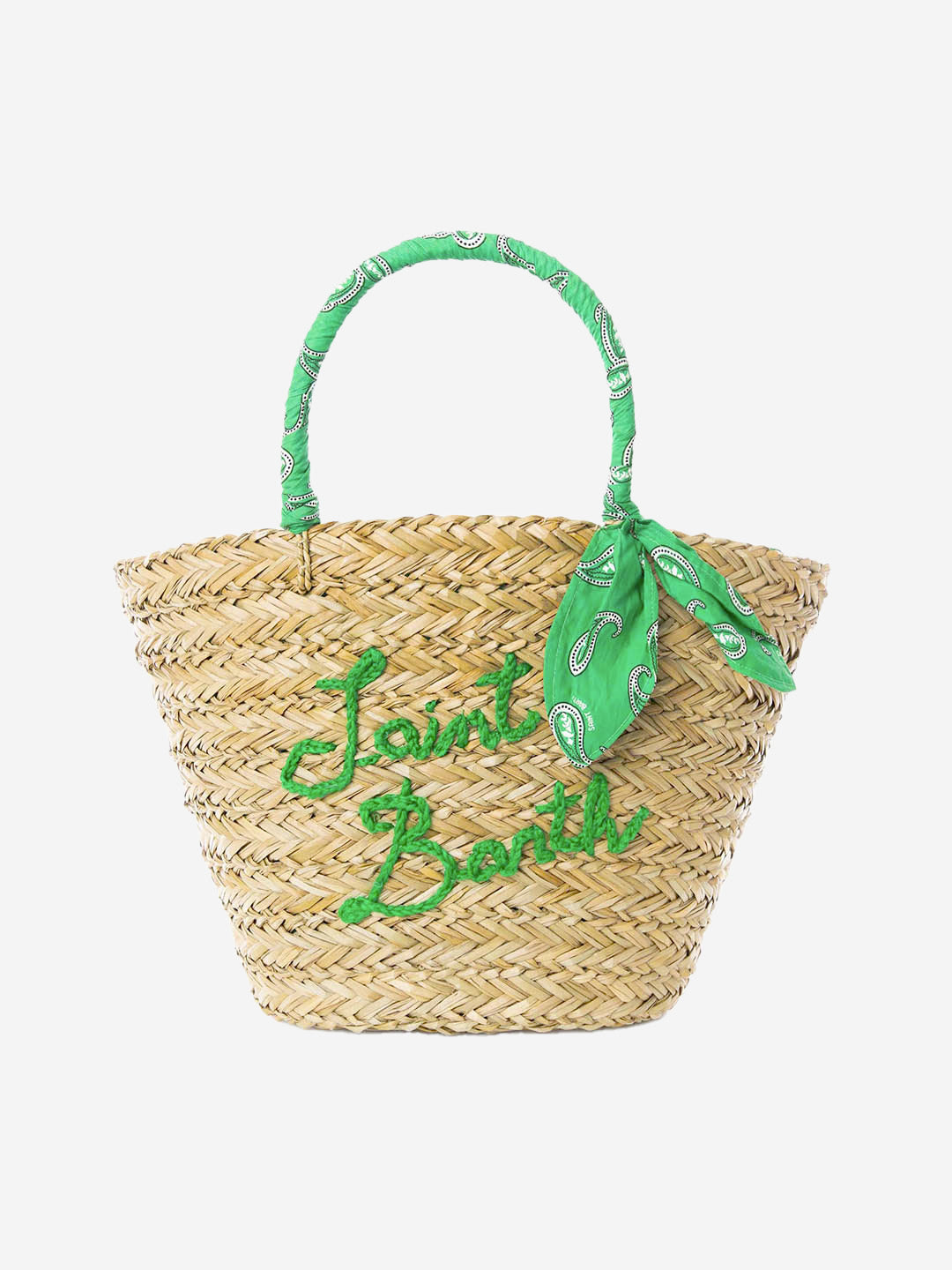 Woman straw bag with embroidery - MC2 Saint Barth