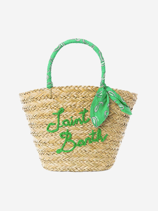 Woman straw bag with embroidery - MC2 Saint Barth