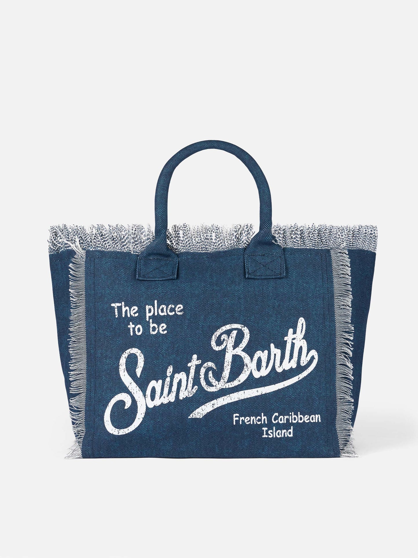 Indigo cotton canvas Vanity tote bag - MC2 Saint Barth