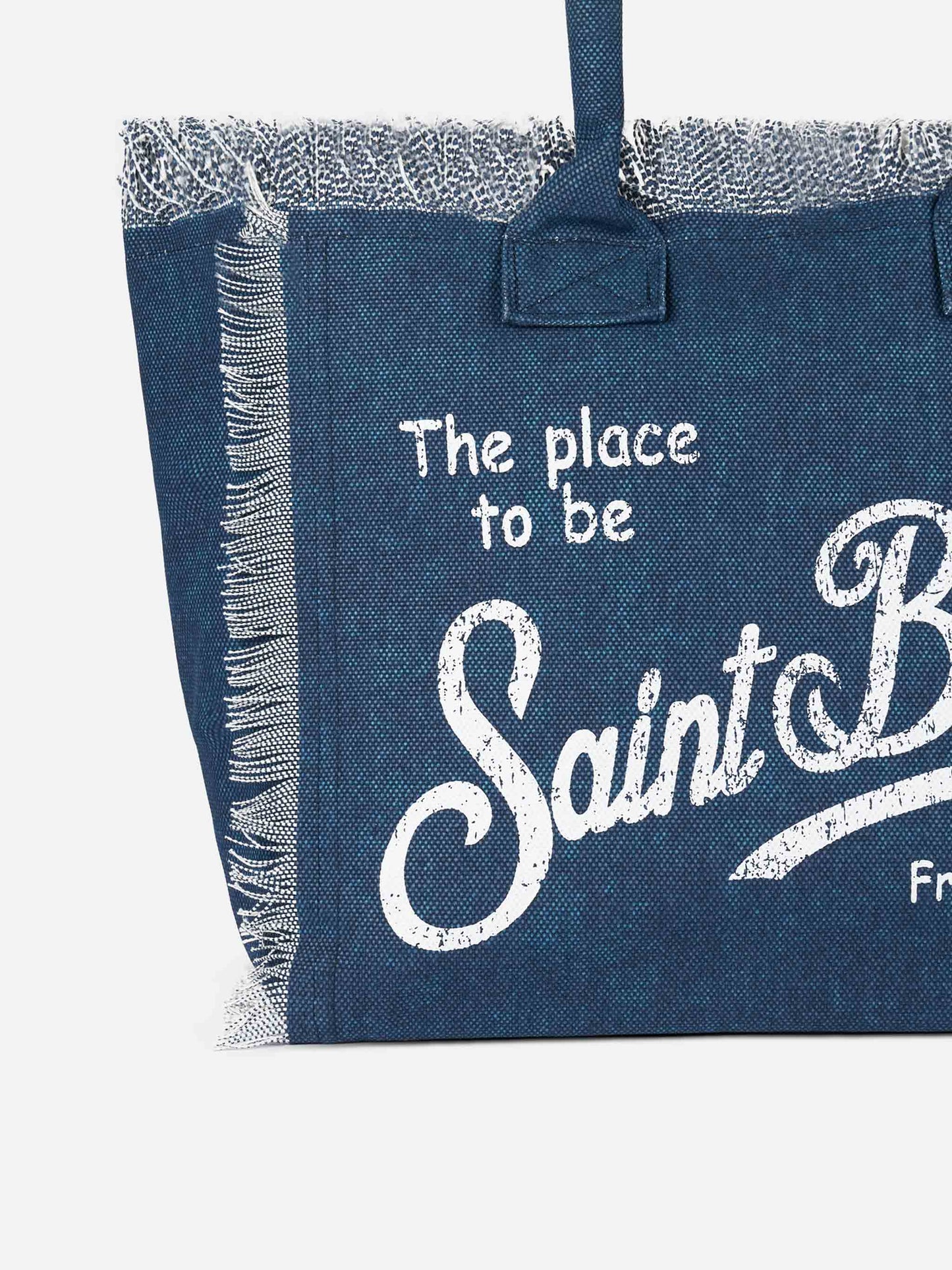 Indigo cotton canvas Vanity tote bag - MC2 Saint Barth