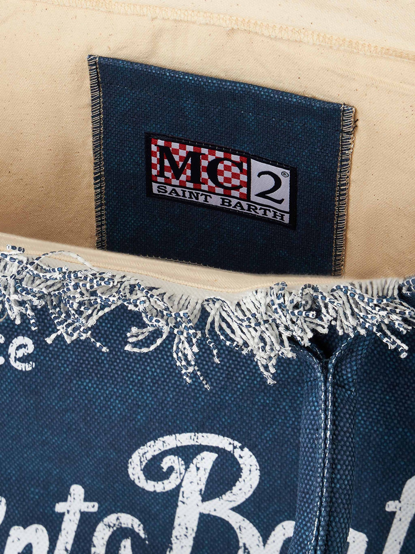 Indigo cotton canvas Vanity tote bag - MC2 Saint Barth