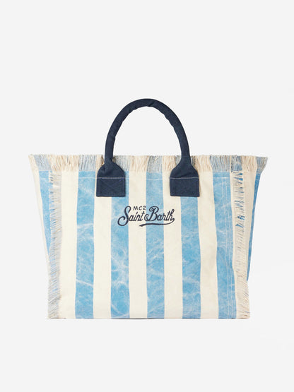 Vanity canvas shoulder bag with Forte dei Marmi print - MC2 Saint Barth