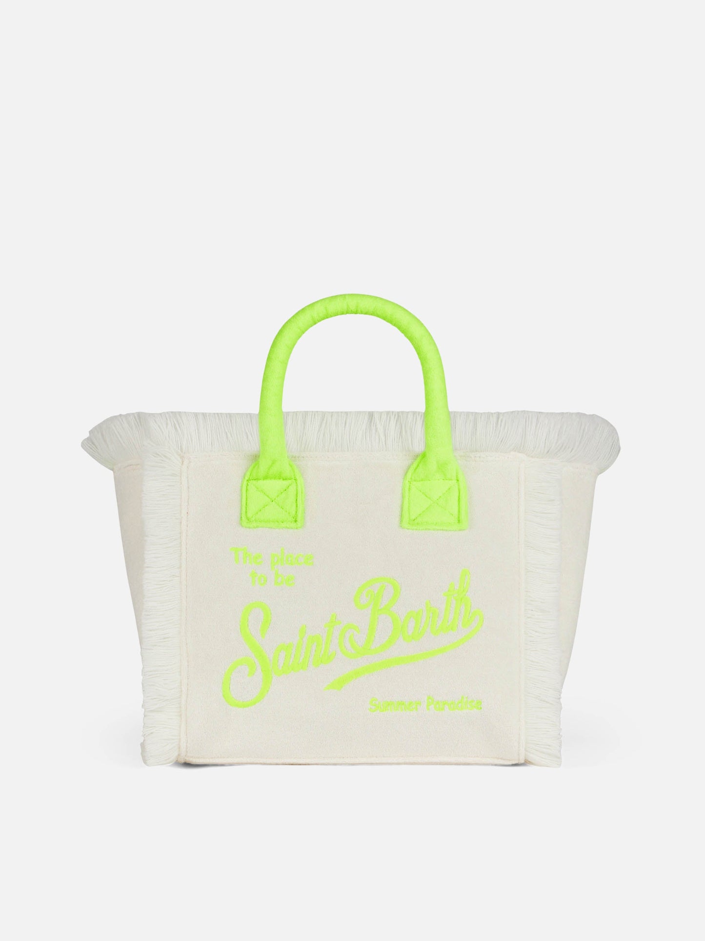 Colette white terry handbag with Saint Barth logo - MC2 Saint Barth