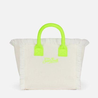 Colette white terry handbag with Saint Barth logo - MC2 Saint Barth